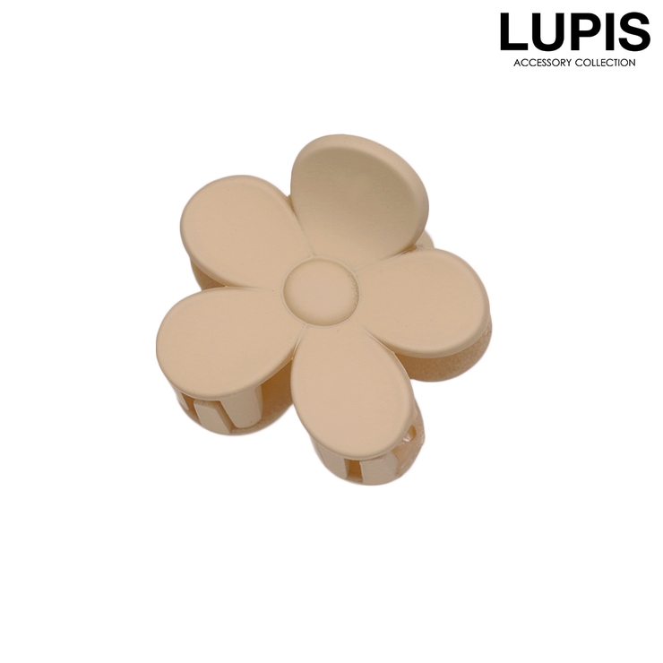 ベージュ | フラワーミニバンスクリップ | LUPIS