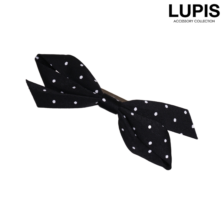 ブラック | ドットリボンヘアクリップ | LUPIS