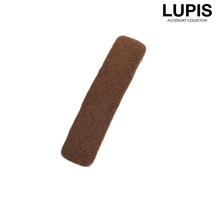 ブラウン | ワンカラーニットぱっちんヘアピン | LUPIS