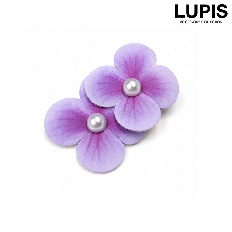 パープル | グラデーションフラワーヘアクリップ | LUPIS