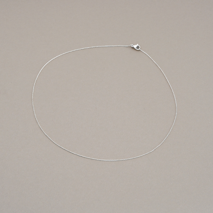 シルバー約39cm | 【金属アレルギー対応 316L】スキンチェーンステンレスネックレス | LUPIS