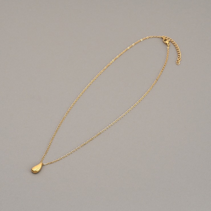 ゴールド | 【金属アレルギー対応 316L】ドロップステンレスネックレス | LUPIS