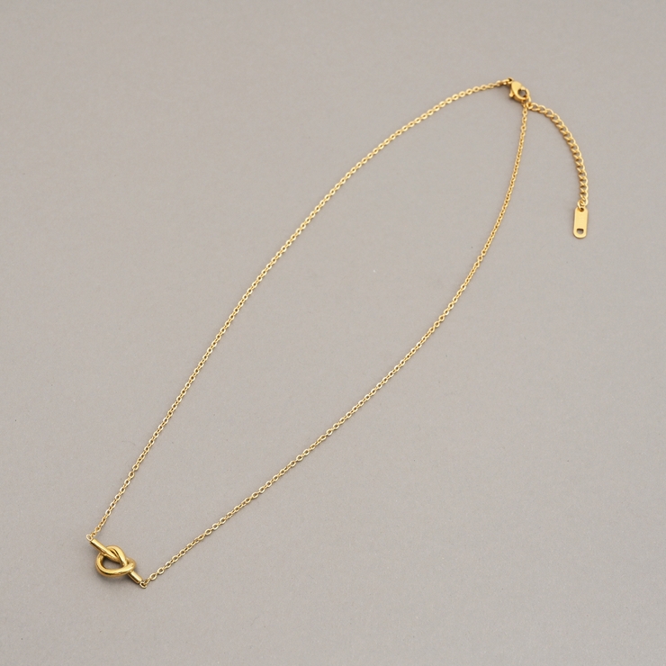 ゴールド | 【金属アレルギー対応 316L】ノットステンレスネックレス | LUPIS