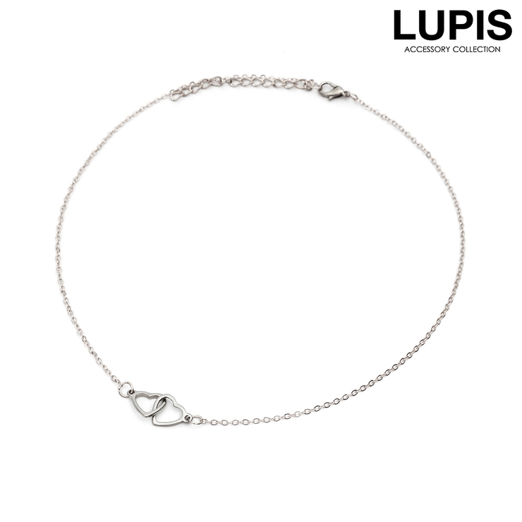 シルバー | ツインオープンハートネックレス | LUPIS