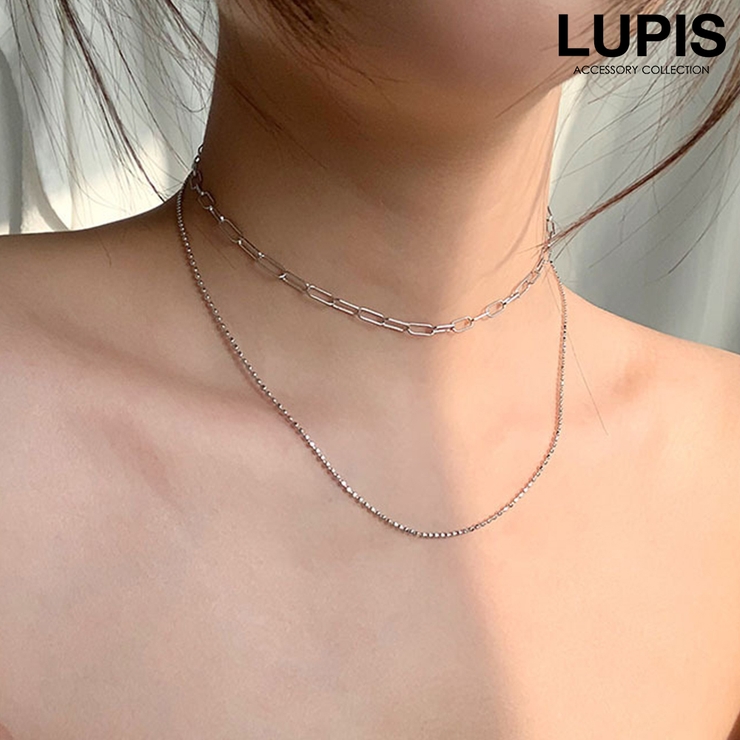 シルバー | メタルチェーン2連ネックレス | LUPIS