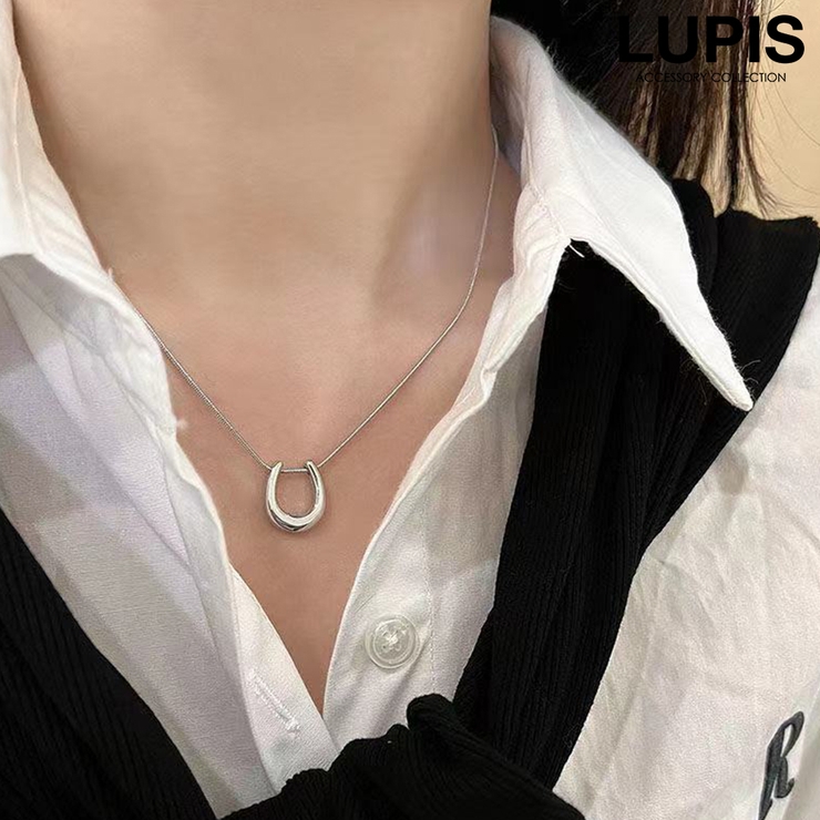 シルバー | ホースシューネックレス | LUPIS