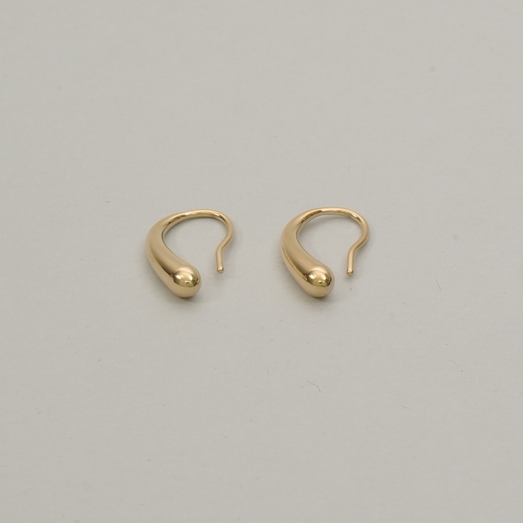 ゴールド | 【金属アレルギー対応 316L】ドロップステンレスフックピアス | LUPIS