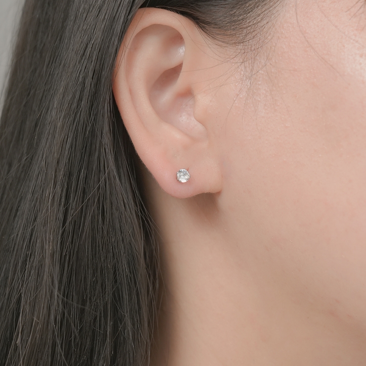 3mm | キュービックジルコニアステンレスピアス | LUPIS