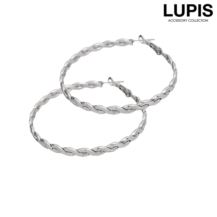 シルバー | ツイストロープフープピアス | LUPIS