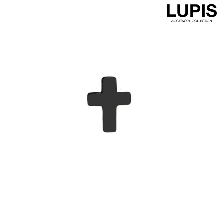 ブラック | ≪1個入/片耳用≫クロスピアス | LUPIS