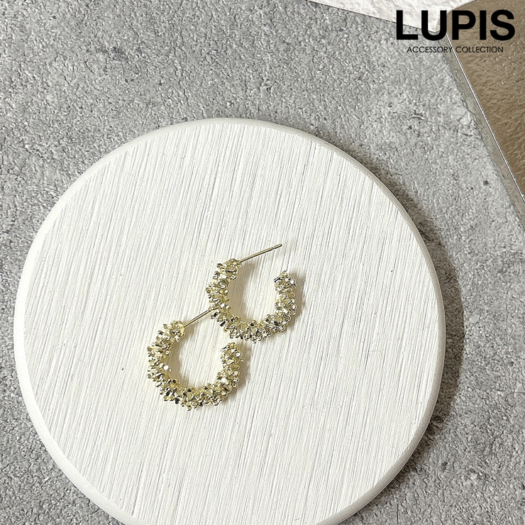ゴールド | ゴージャスメタルフープピアス【S925ポスト】 | LUPIS