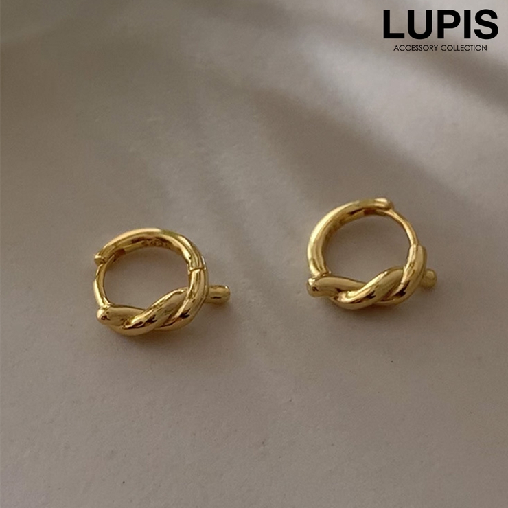 ゴールド | ノットプチフープピアス | LUPIS