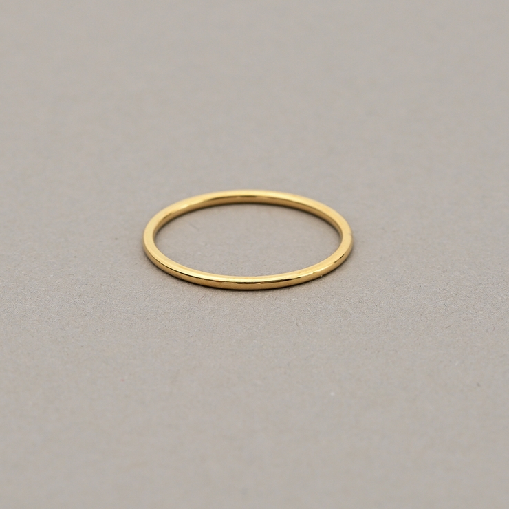 ゴールド約9号 | 【金属アレルギー対応 316L】1mmシンプルステンレスリング | LUPIS