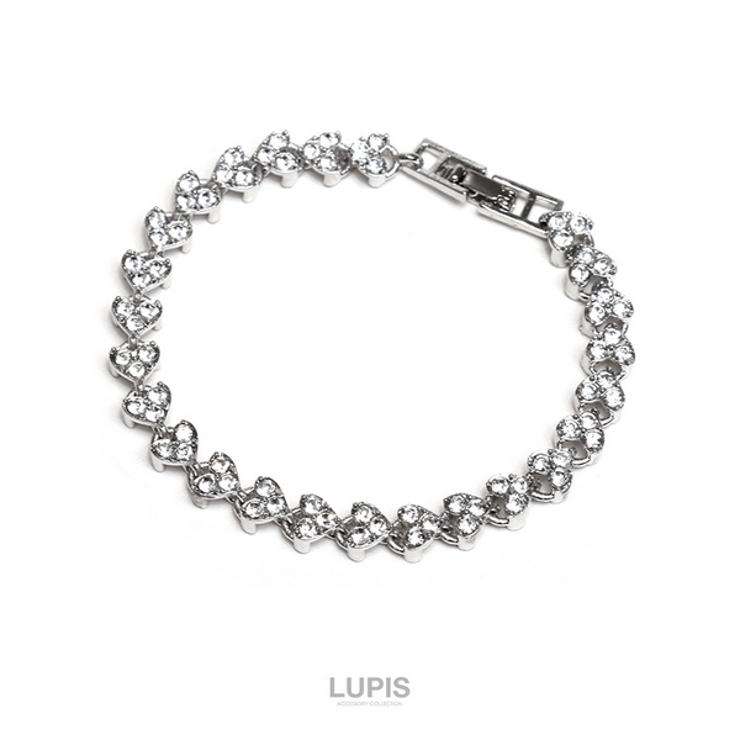 ハートラインストーンブレスレット | LUPIS | 詳細画像3 