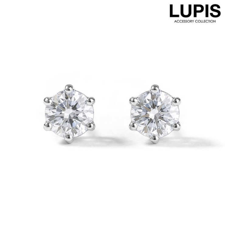 キュービックジルコニアラウンドピアス 【アクセサリー アクセ | LUPIS | 詳細画像1 