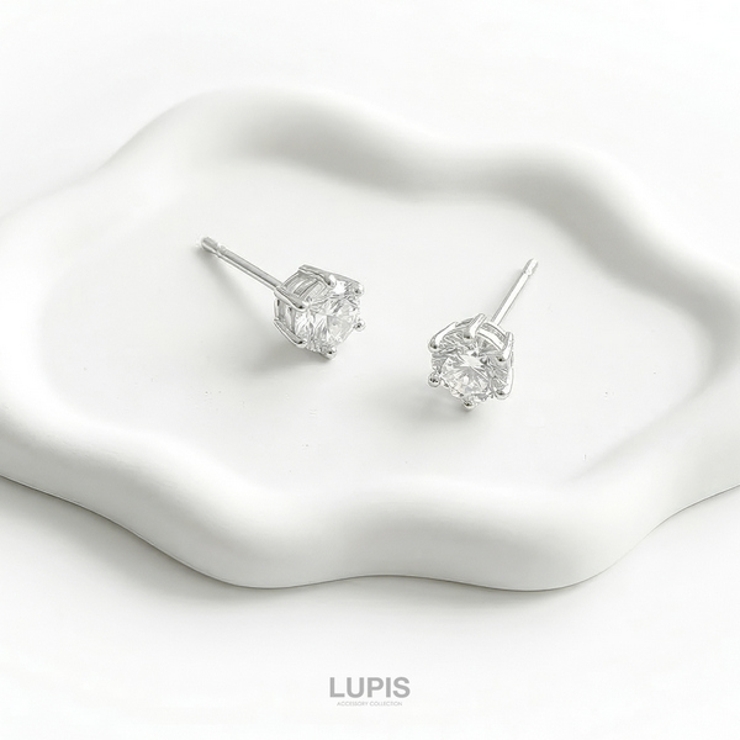 キュービックジルコニアラウンドピアス 【アクセサリー アクセ | LUPIS | 詳細画像4 