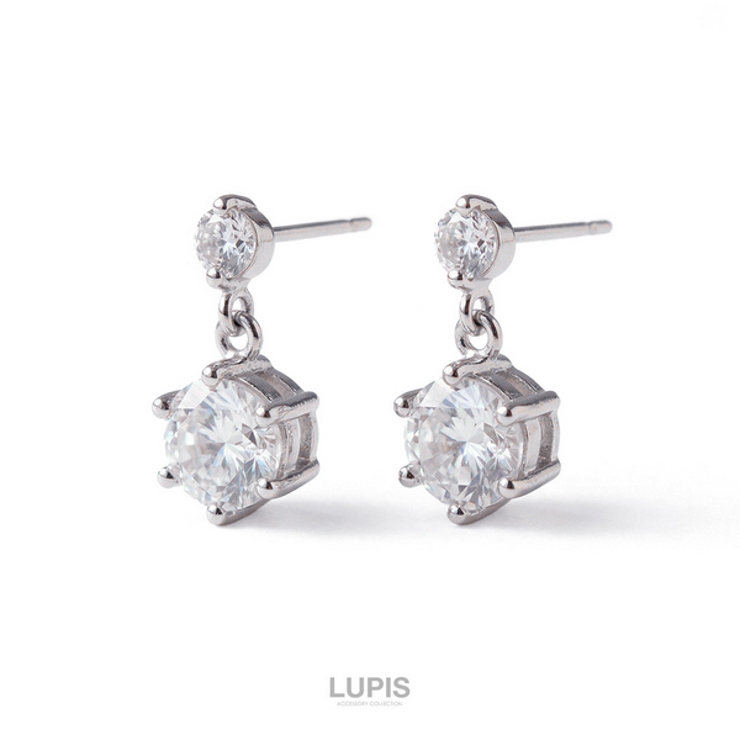 ツインキュービックジルコニアピアス 【アクセサリー アクセ | LUPIS | 詳細画像3 