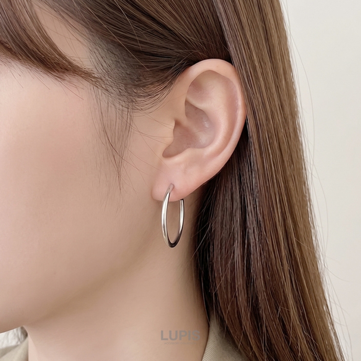 チタンフープピアス【チタン】 | LUPIS | 詳細画像2 