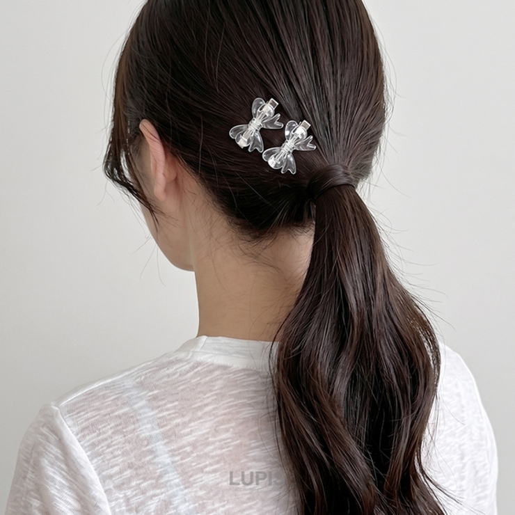 クリアリボンミニヘアクリップ | LUPIS | 詳細画像3 