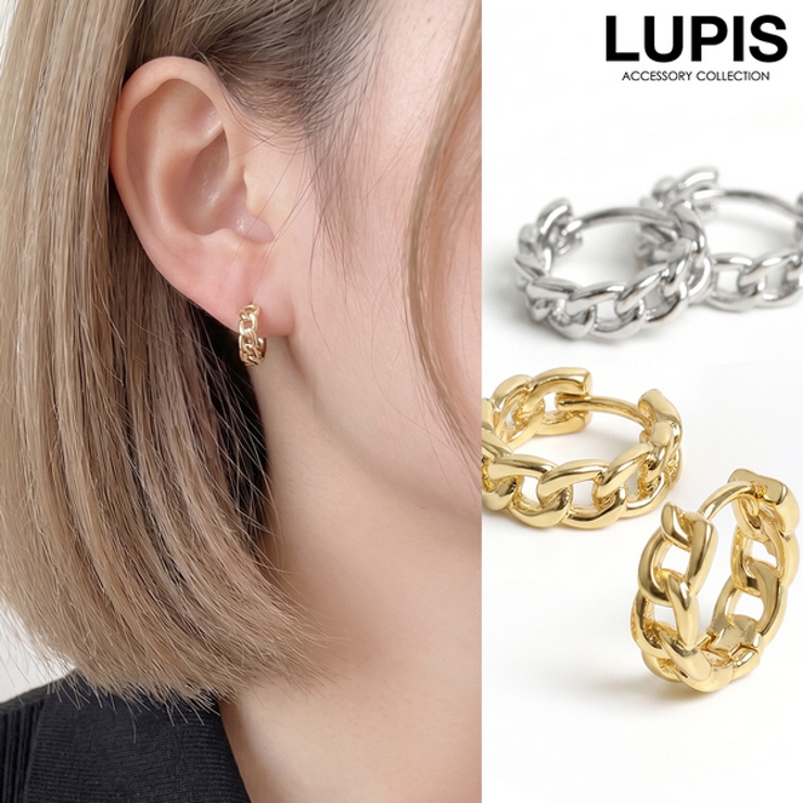 メタルチェーンプチフープピアス 【ピアス レディース | LUPIS | 詳細画像1 