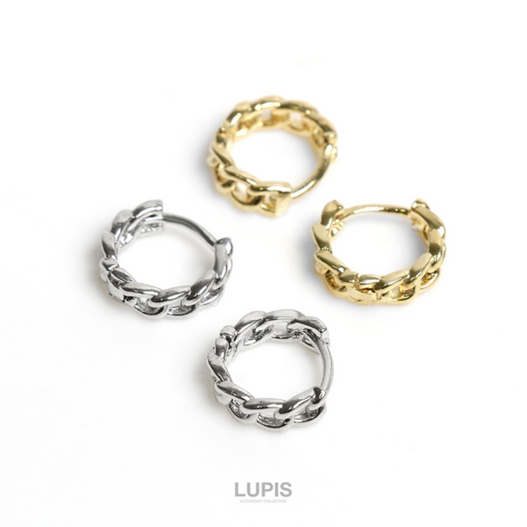 メタルチェーンプチフープピアス 【ピアス レディース | LUPIS | 詳細画像3 