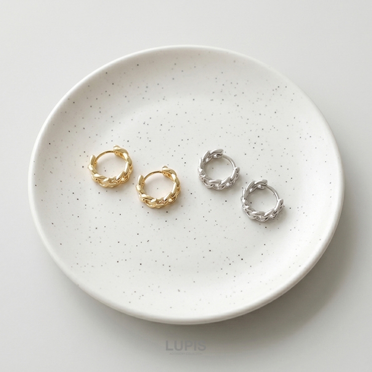 メタルチェーンプチフープピアス 【ピアス レディース | LUPIS | 詳細画像7 