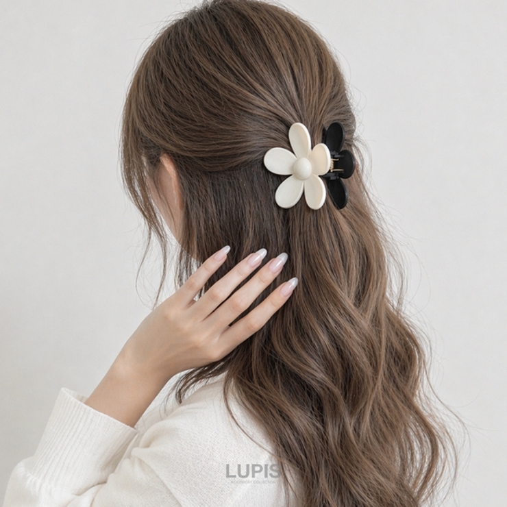 バイカラーフラワーバンスクリップ【大ぶり ヘアアクセサリー】 | LUPIS | 詳細画像2 