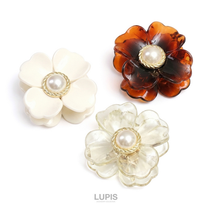 センターパールフラワーバンスクリップ 【ヘアクリップ バンスクリップ | LUPIS | 詳細画像3 