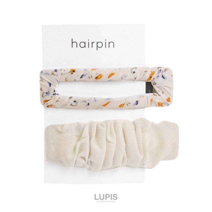 ギャザー×フラワーぱっちんヘアピンセット 【ヘアピン パッチンピン | LUPIS | 詳細画像5 