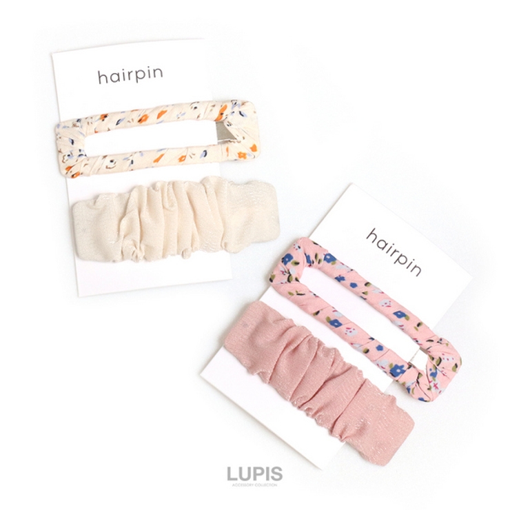 ギャザー×フラワーぱっちんヘアピンセット 【ヘアピン パッチンピン | LUPIS | 詳細画像7 