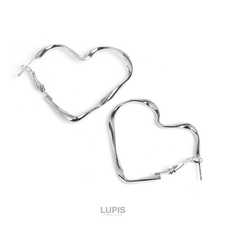 ねじれハートフープピアス【S925ポスト】 | LUPIS | 詳細画像3 