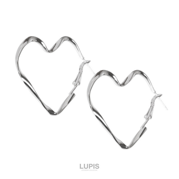 ねじれハートフープピアス【S925ポスト】 | LUPIS | 詳細画像4 