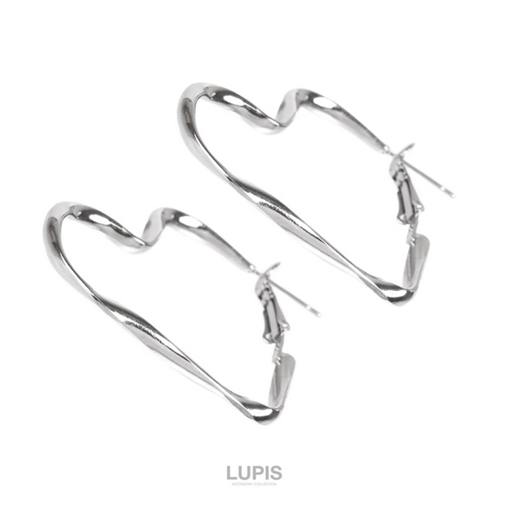 ねじれハートフープピアス【S925ポスト】 | LUPIS | 詳細画像5 