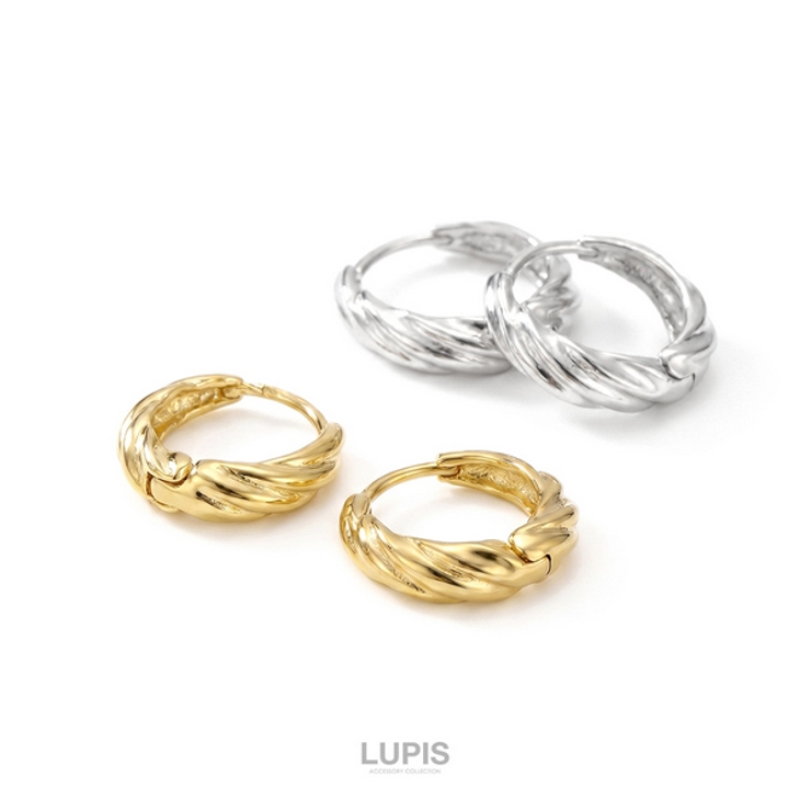 ツイストメタルプチフープピアス【小ぶり】 | LUPIS | 詳細画像4 