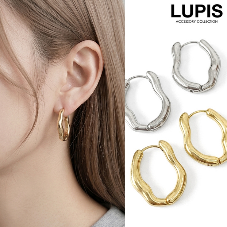 ニュアンスメタルフープピアス | LUPIS | 詳細画像1 