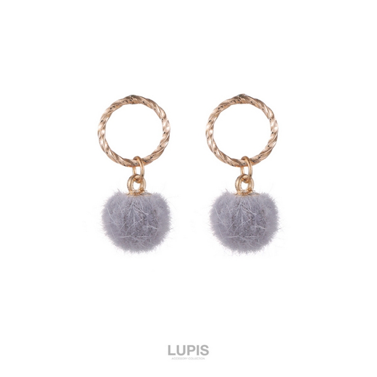 ツイストリングファーボールピアス | LUPIS | 詳細画像4 