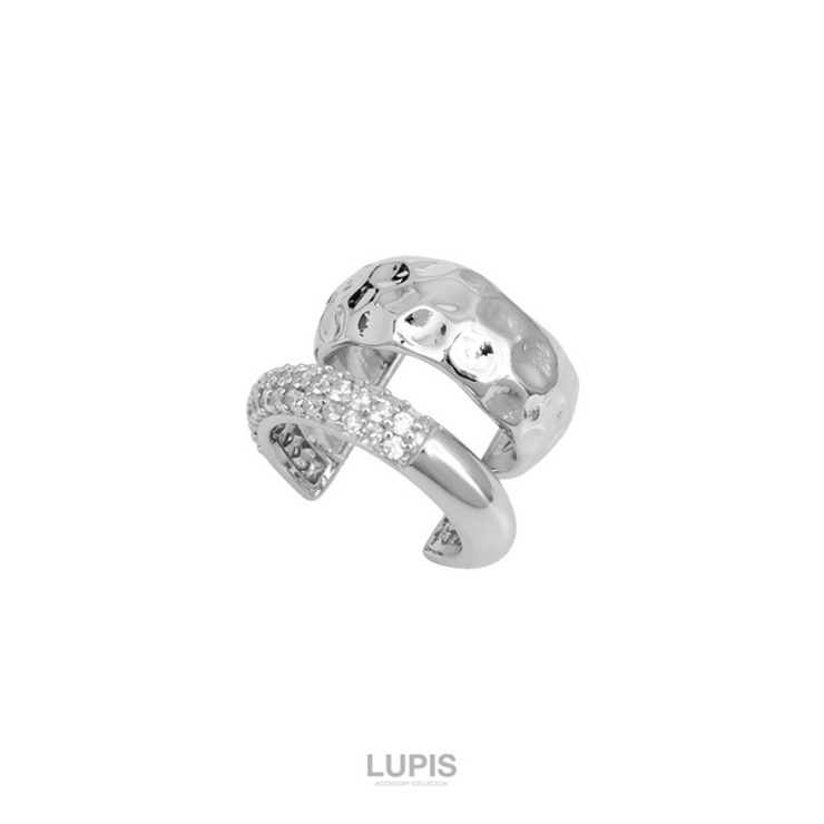 ≪1個入/片耳用≫メタル×パヴェ2連イヤーカフ | LUPIS | 詳細画像3 