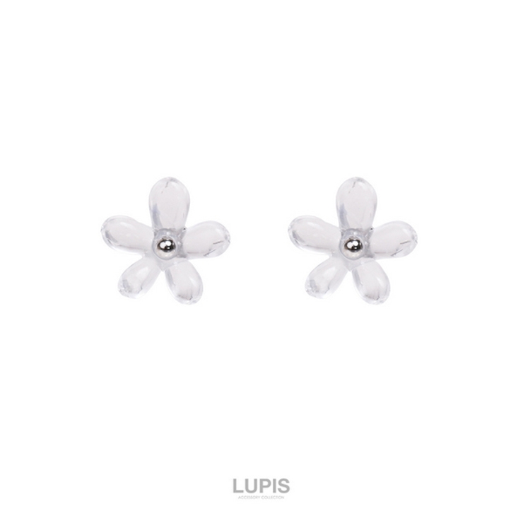 【S925ポスト】シンプルクリアフラワーピアス | LUPIS | 詳細画像3 