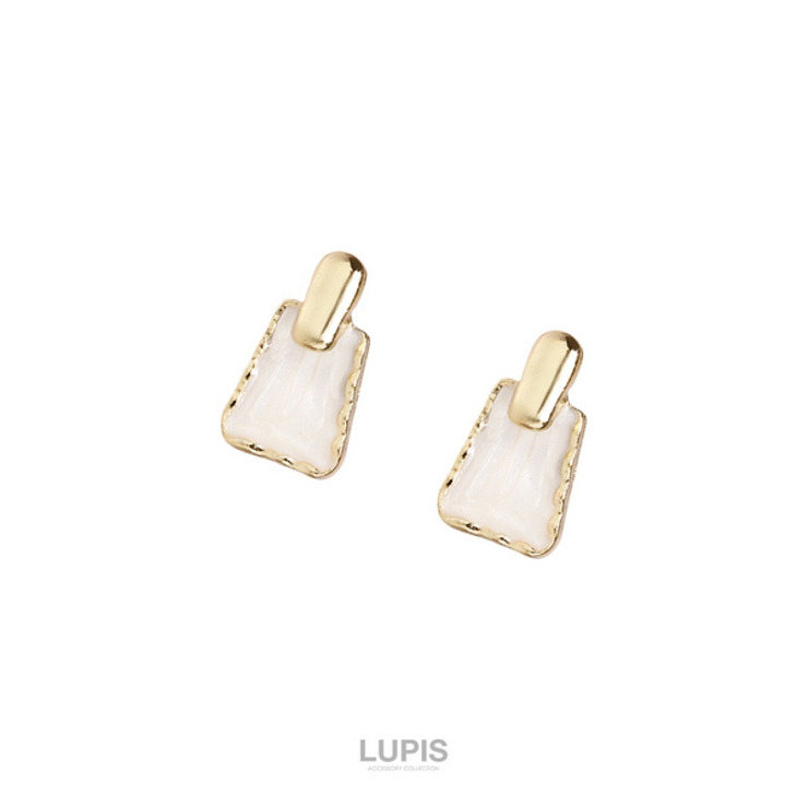 【S925ポスト】トラペゾイドマーブルピアス | LUPIS | 詳細画像4 