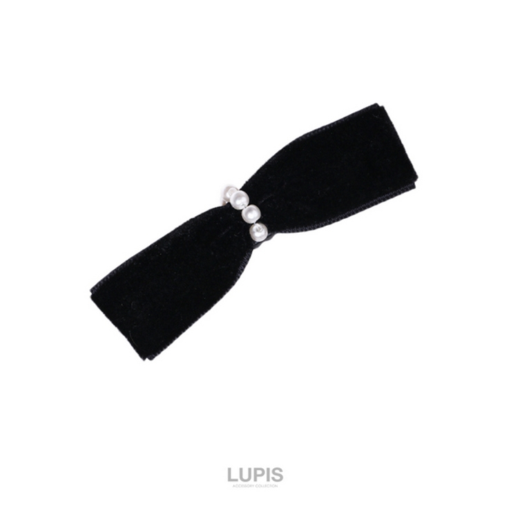 ≪1個入り≫ベロア調リボンヘアクリップ | LUPIS | 詳細画像3 