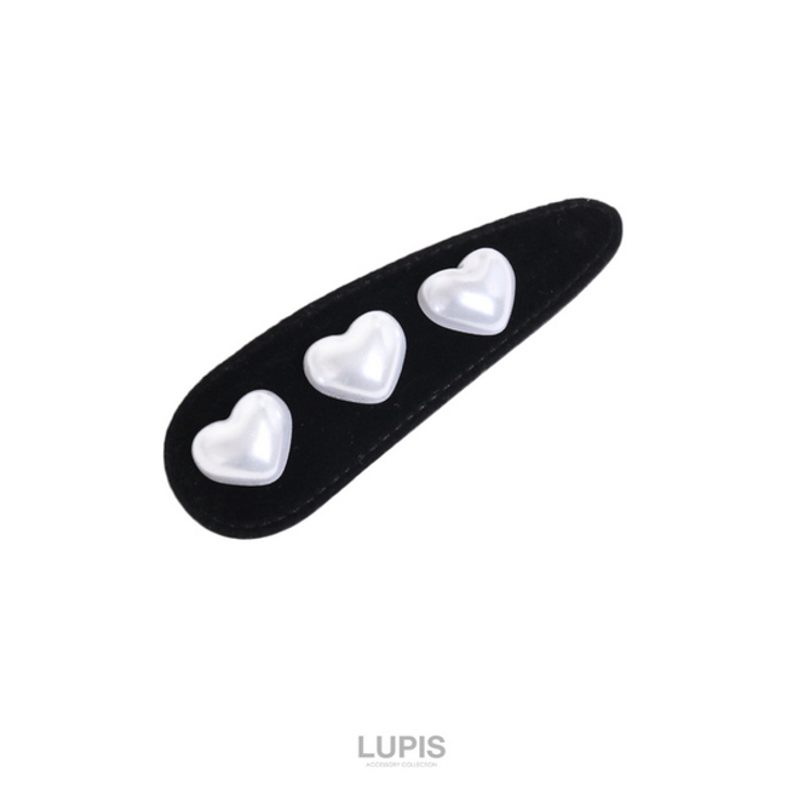 3連ハートベロア調ぱっちんヘアピン | LUPIS | 詳細画像3 