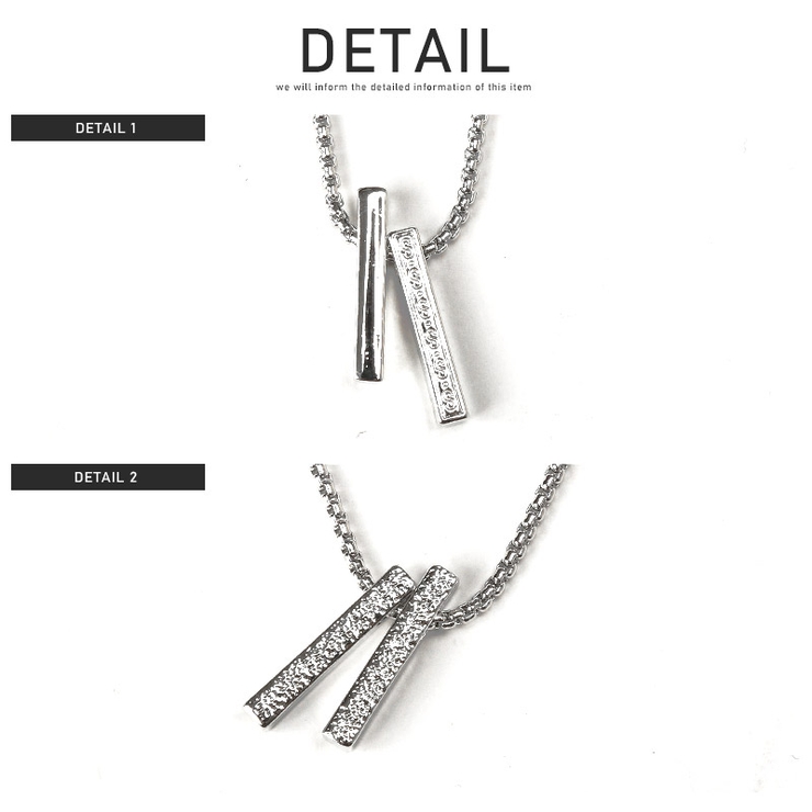 ネックレスメンズアクセサリーモチーフプレート【ダブルモチーフネックレス】アクセチェーン首飾りジュエリーユニセックスシルバーガンメタリックル上品大人キレイめギフトプレゼント