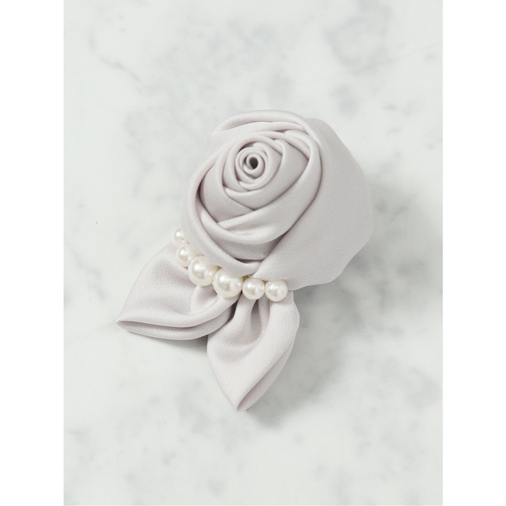 サテンパールローズ コサージュ | TAKA-Q WOMEN | 詳細画像1 