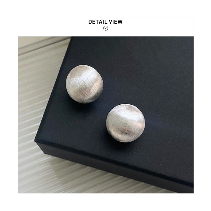 ぷっくり感が可愛い艶消しボールデザインピアス アクセサリー シルバー | maison de LATIR | 詳細画像15 