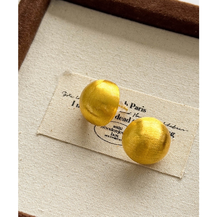 ぷっくり感が可愛い艶消しボールデザインピアス アクセサリー シルバー | maison de LATIR | 詳細画像16 