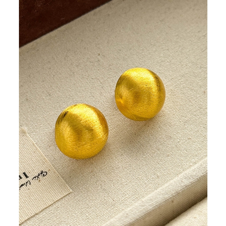 ぷっくり感が可愛い艶消しボールデザインピアス アクセサリー シルバー | maison de LATIR | 詳細画像18 