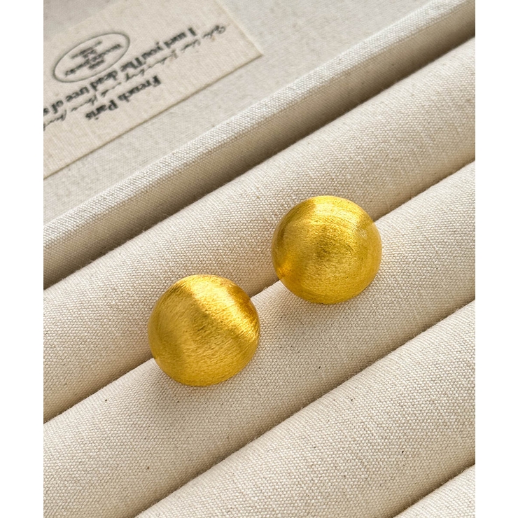 ぷっくり感が可愛い艶消しボールデザインピアス アクセサリー シルバー | maison de LATIR | 詳細画像19 