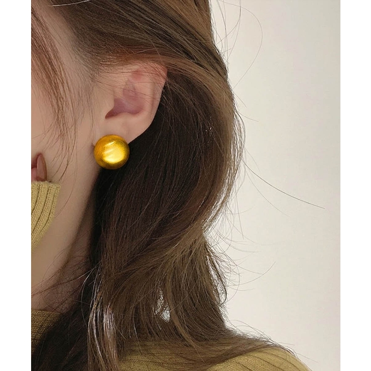 ぷっくり感が可愛い艶消しボールデザインピアス アクセサリー シルバー | maison de LATIR | 詳細画像5 