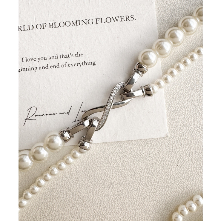 幅広いスタイルに溶け込む2連パール オケージョンネックレス 春 | maison de LATIR | 詳細画像12 