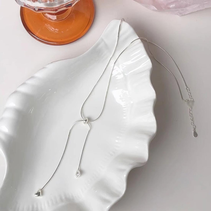 首元にさりげなく個性と今っぽさをプラス小ぶりダブルハートメタルチョーカー オフィ… | maison de LATIR | 詳細画像7 